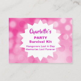 Party Survival Kit DIY Bevorzugungskarte Begleitkarte
