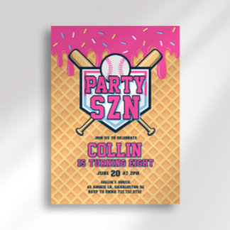 Party Szn Eis Drip Baseball Geburtstag Einladung