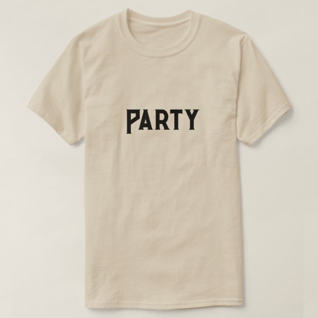 Party T - Shirt Sand (Design vorne)