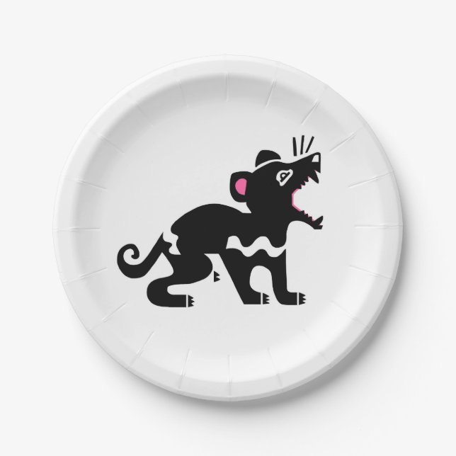 Party! -Tasmanischer DEVIl - gefährdetes Tier Pappteller (Vorderseite)