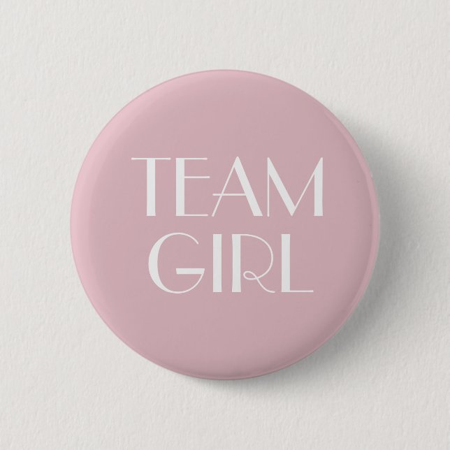 Party-Taste für Team Girl pink Baby Gender Reveal Button (Vorderseite)