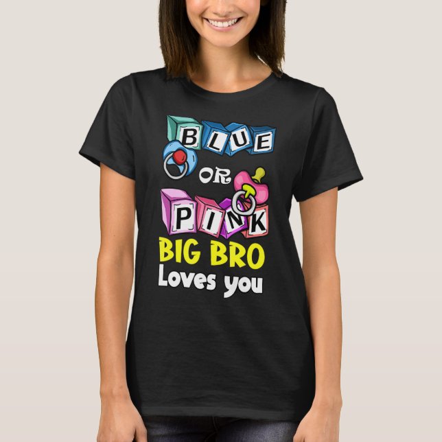 Party Team Baby Shower Pinkness Blue T-Shirt (Vorderseite)