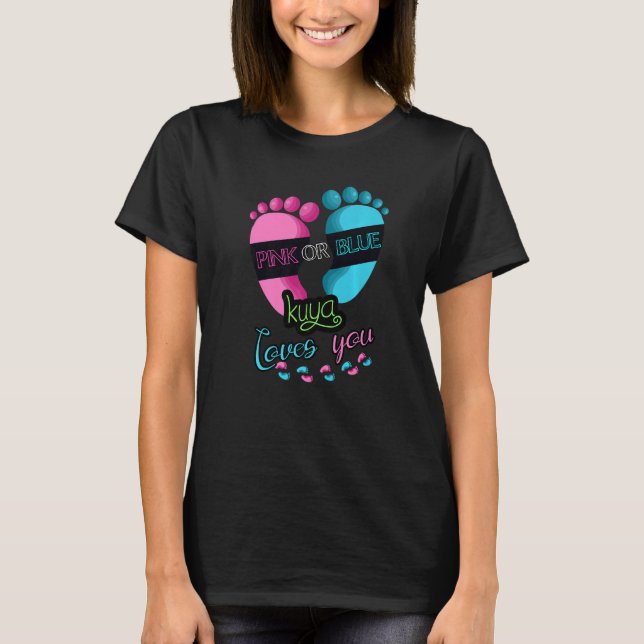 Party Team Baby Shower Pinkness Blue T-Shirt (Vorderseite)