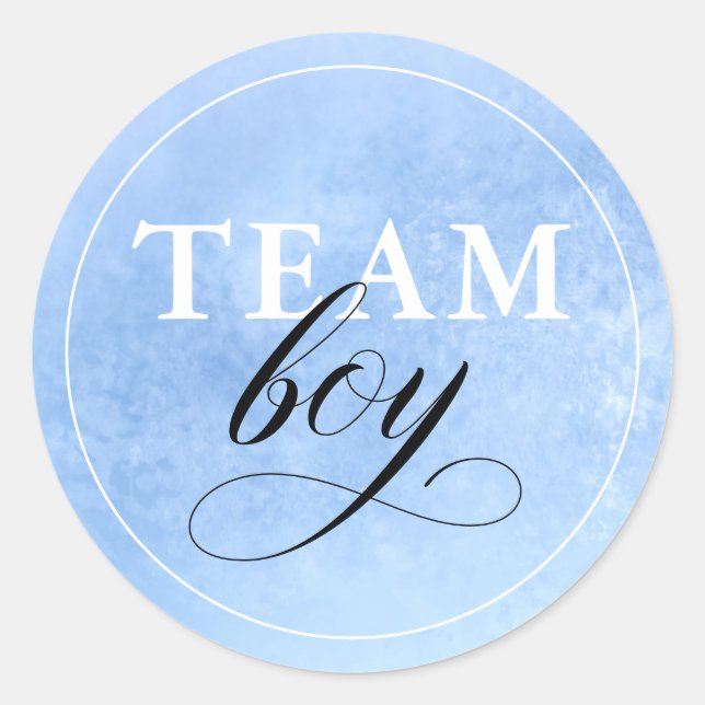 Party Team Boy Runder Aufkleber (Vorderseite)