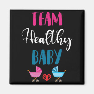Party Team Healthy Baby Pink Blue Magnet