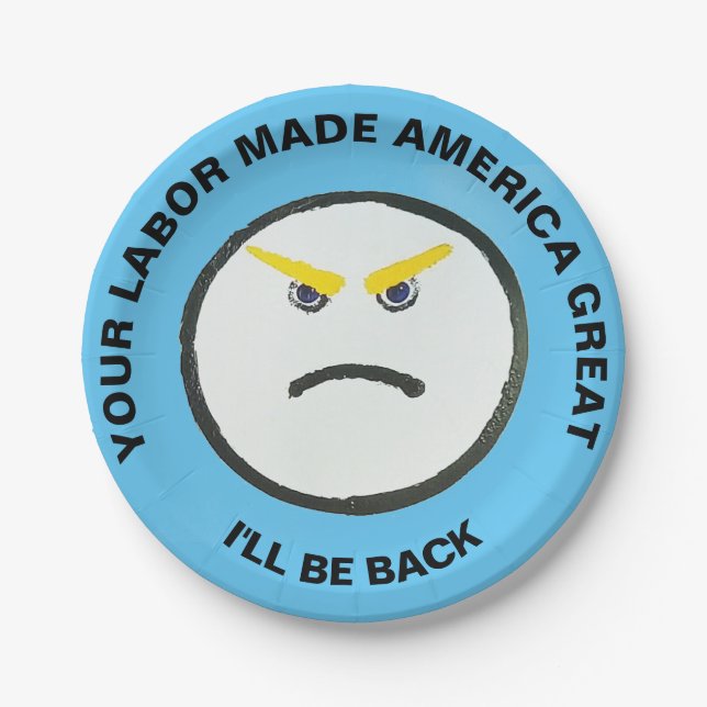 Party-Teller am Arbeitstag Pappteller (Vorderseite)