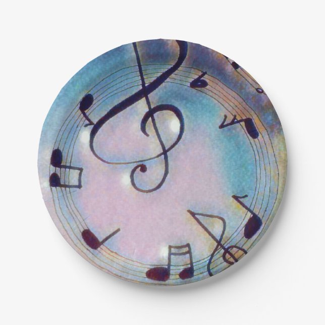 Party-Teller-Musik Pappteller (Vorderseite)