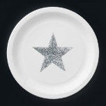 Party Teller - Silver Glitzer Star<br><div class="desc">Wählen Sie aus zwei großen Tellern,  um zu feiern wünschen einen Unterschied. Feedback willkommen,  danke.</div>
