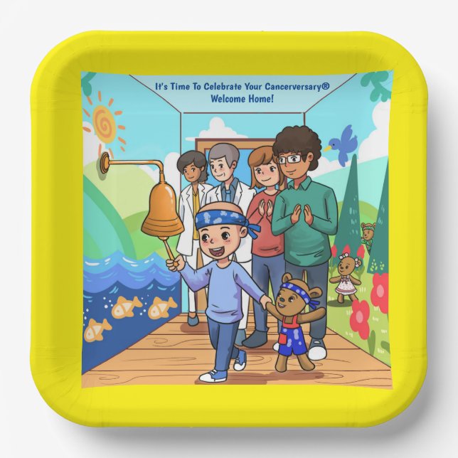 Party-Teller zum freien Krebs Pappteller (Vorderseite)