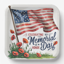 Party-Teller zum Gedenktag Pappteller