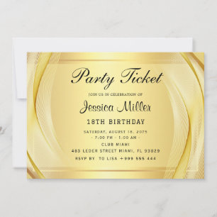 Party-Ticket-Einladung Einladung