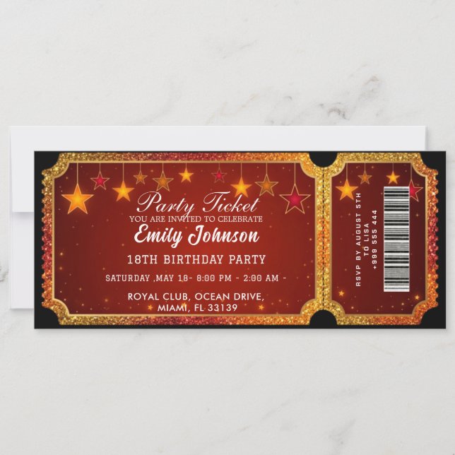 Party Ticket Invitation 2026 (Devant)