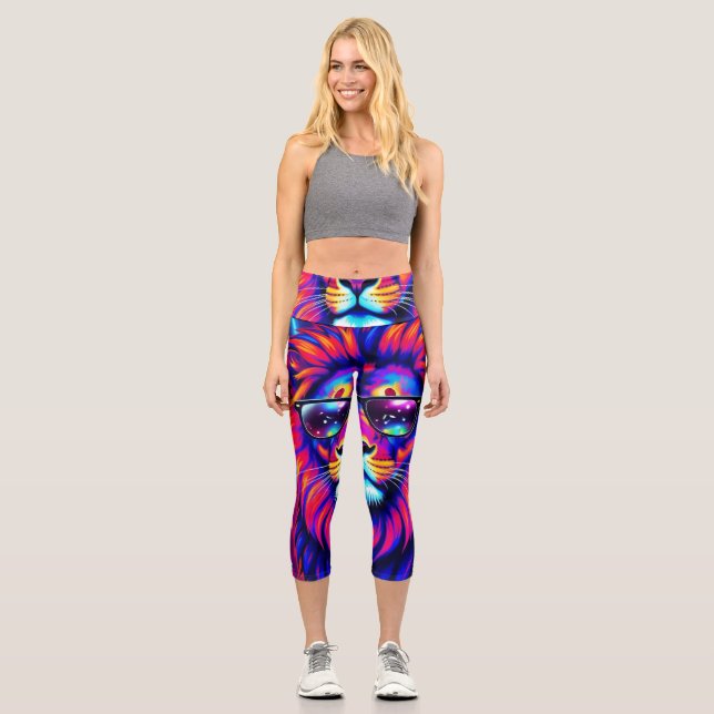 PARTY-TIER, LÖWE CAPRI LEGGINGS (Vorderseite)
