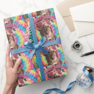 Party Tier - Lustiger Esel mit Sonnenbrille Geschenkpapier