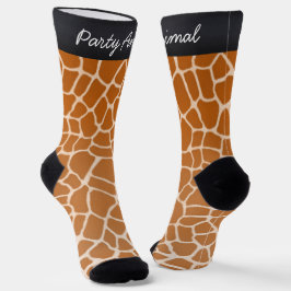 "Party Tier" Orangefarbene Giraffenfelder Tierwerb Socken