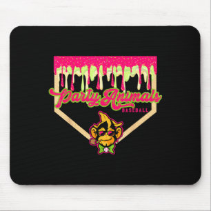 Party-Tiere Baseball tropfende Platte Affe Mousepad