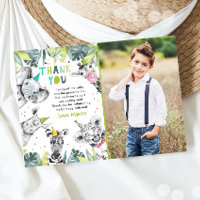 Party Tiere Boy Safari Tiere Danke Karte