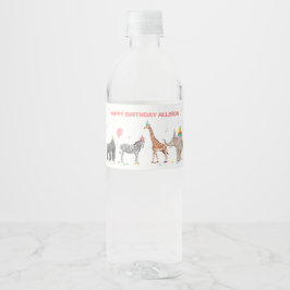 Party Tiere Geburtstag Wild-ein-Wasser-Flaschen-Et