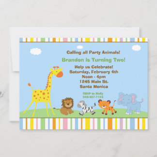 Party Tiere Kindergeburtstag Party Einladung