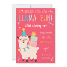 Party-Tiere Lama Geburtstagsmädchen Rosa