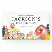 Party Tiere LKW Kids Farm Geburtstag Willkommen