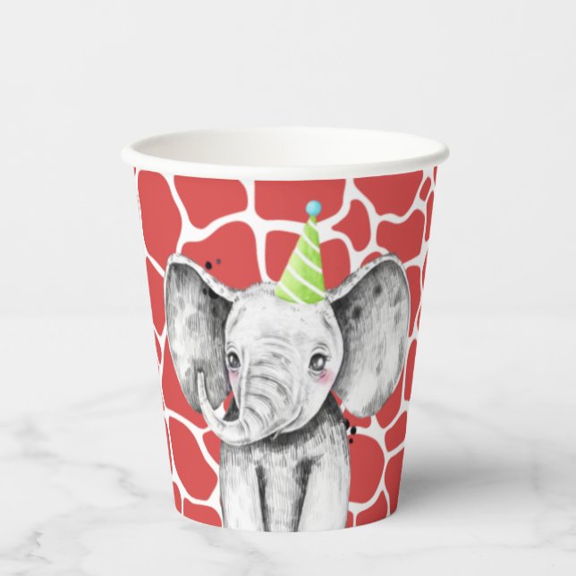 Party Tiere Party Cups | Party zum Geburtstag Pappbecher (Vorderseite)