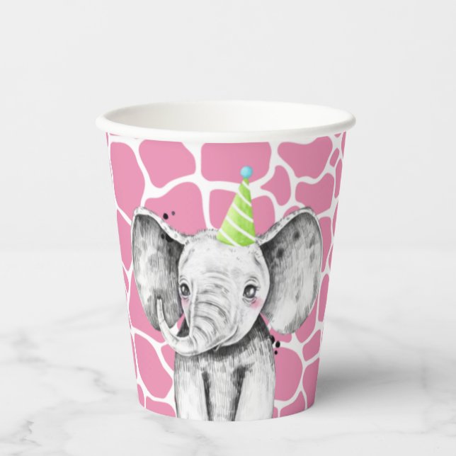 Party Tiere Party Cups | Party zum Geburtstag Pappbecher (Vorderseite)