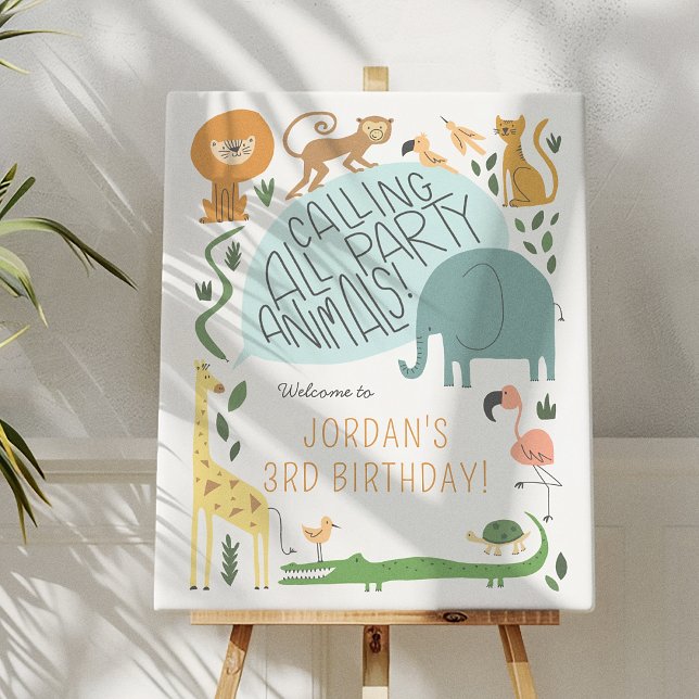 Party Tiere! Safari Birthday Party Willkommenszeic Poster (Von Creator hochgeladen)