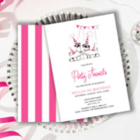 Party Tiere Welpe Pink Geburtstagsparty Einladung
