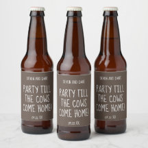 Party Till the Cows Come Home Getränk Label Kit
