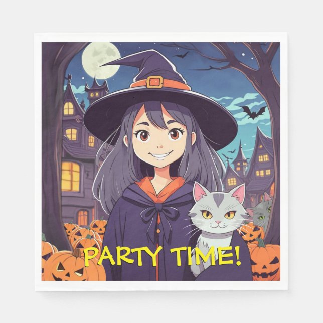 Party Time Anime Halloween Serviette (Vorderseite)