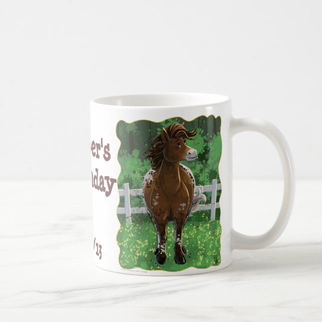 Party Time Appaloosa Pferd Kaffeetasse (Rechts)