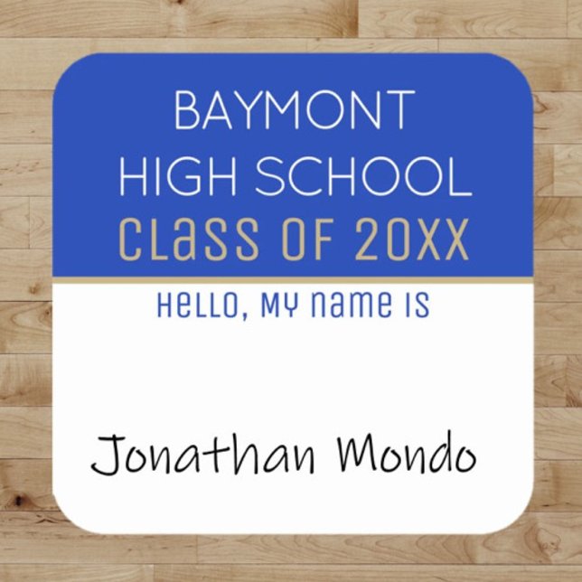 Party Time! Autocollants d'étiquette de nom de réu (Créateur téléchargé)