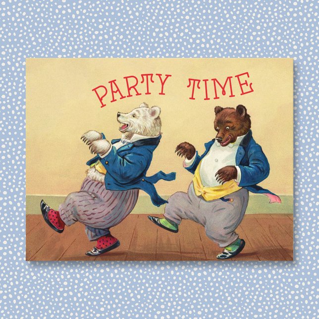 Party Time Bears Postkarte (Von Creator hochgeladen)