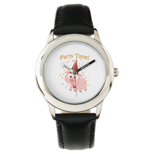 Party Time Confetti Pig Armbanduhr (Vorderseite)
