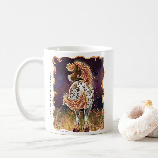 Party Time Feuerpferd Kaffeetasse (Mit Donut)