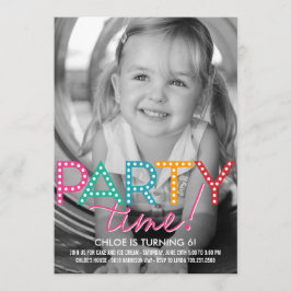 Party Time Foto Geburtstagseinladung Einladung