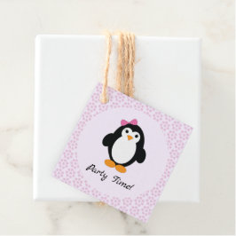 Party Time Girl Pinguin Geschenkanhänger
