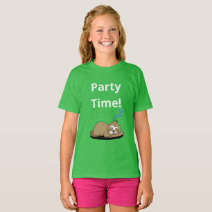 Party Time Girls' Basic T - Shirt