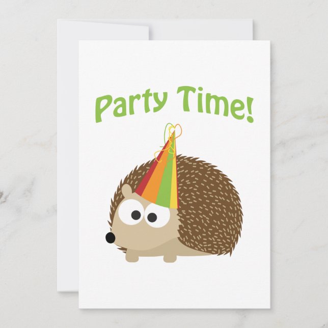 Party Time! Invitation du parti Hedgehog (Devant)