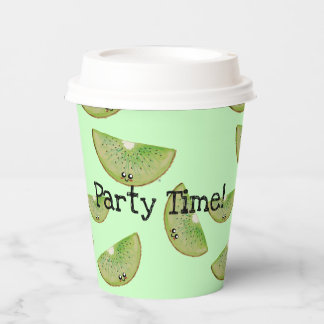 Party Time! Kawaii Kiwi Paper Cup Pappbecher