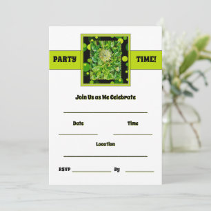 Party Time - Lime Green Einladung