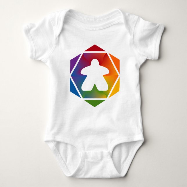 Party Time Meeple Baby Shirt (Vorderseite)