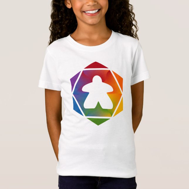 Party Time Meeple Girls Shirt (Vorderseite)