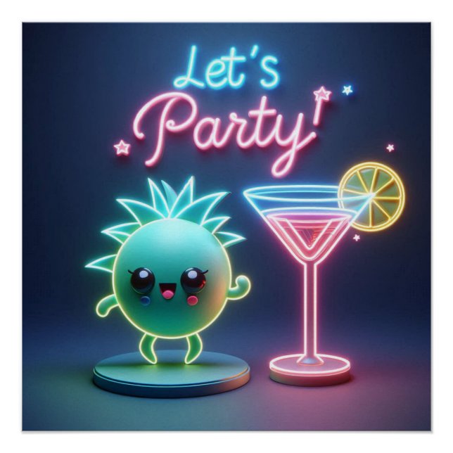 Party Time Neon Green Poster (Vorderseite)
