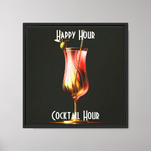 Party Time Neon Modernes Personalisiert Leinwanddruck
