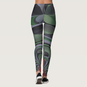 Party Time Öko Green geschmolzen rot Abstrakt Leggings