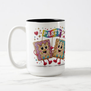 Party Time Toaster-Gebäck Zweifarbige Tasse