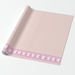 Party-Tischdecke mit dem ersten Zahn Geschenkpapier