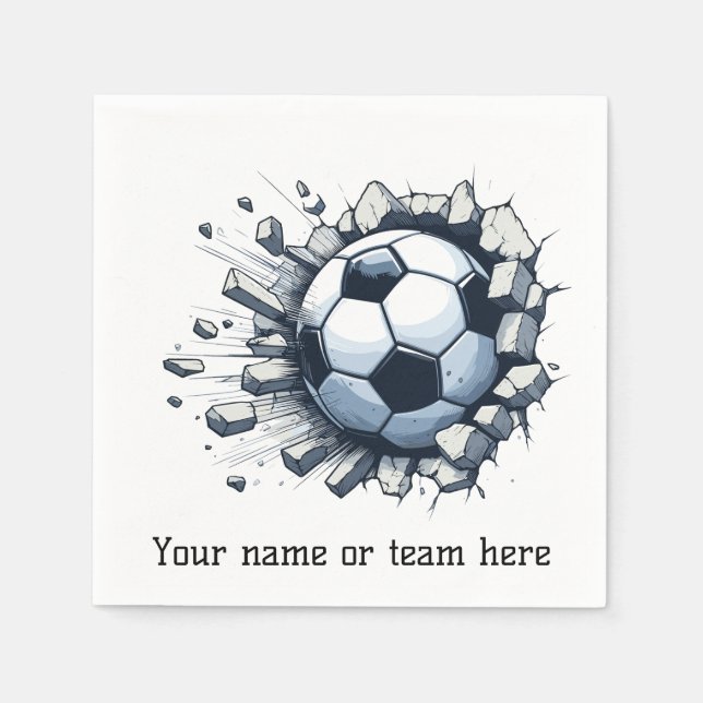 Party-Trainerteam für Fußballveranstaltungen Name  Serviette (Vorderseite)